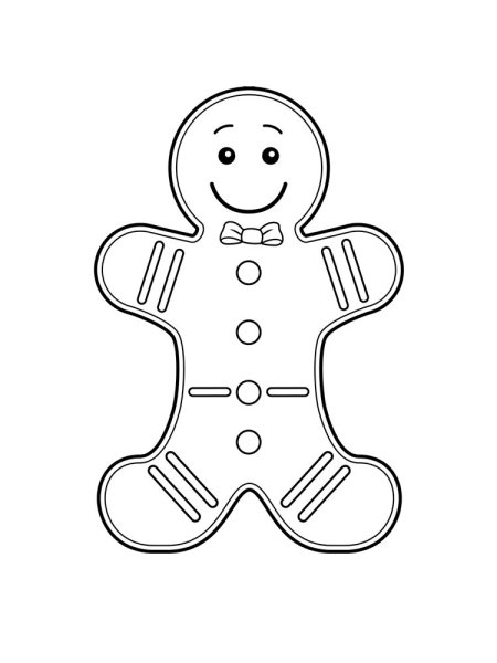 Gingerbread man раскраска
