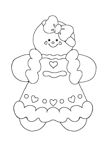 Рождественское печенье раскраска