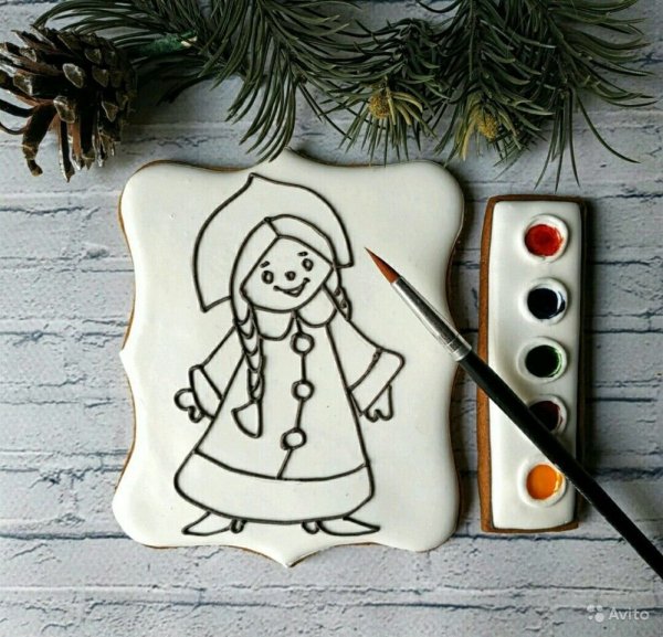 Раскраска имбирный человечек