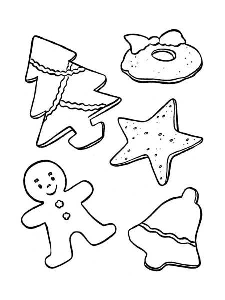 Пряничный человечек раскраска