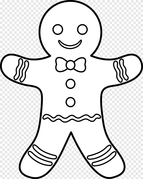 Пряничный человечек раскраска
