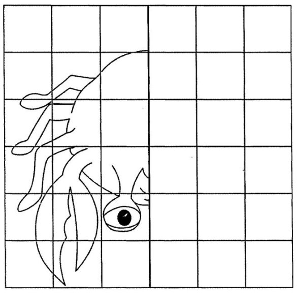 Дорисовать половинку рисунка