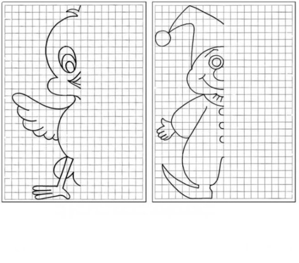 Дорисуй картинку для детей 7 лет