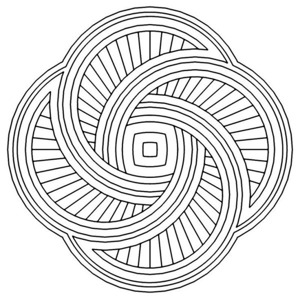 Геометрические мандалы для раскрашивания