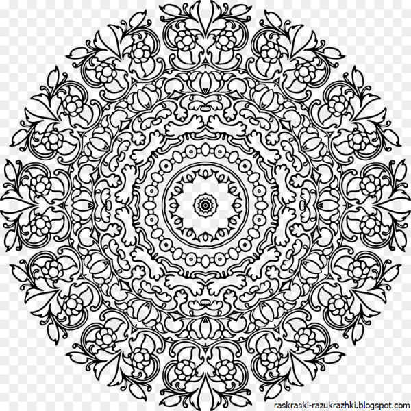 Рисование узора в круге