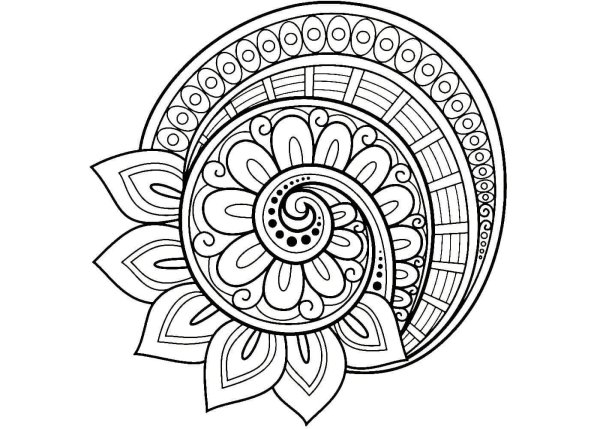 Мандала раскраска антистресс для детей
