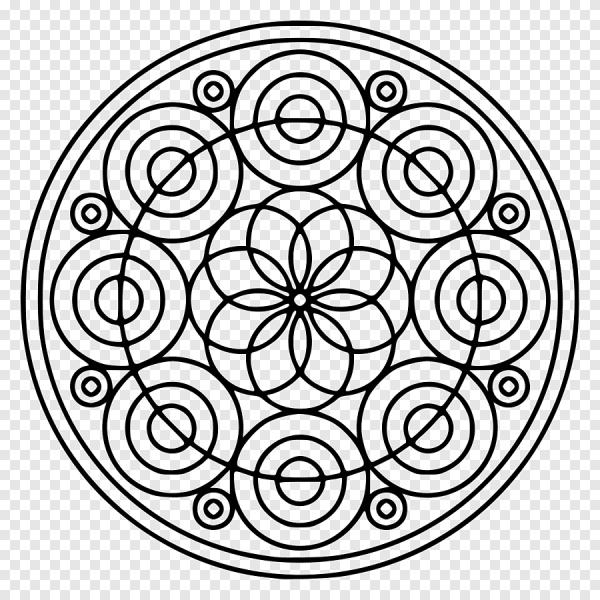 Рисование узора в круге