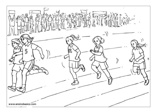 Раскраска спортивные соревнования