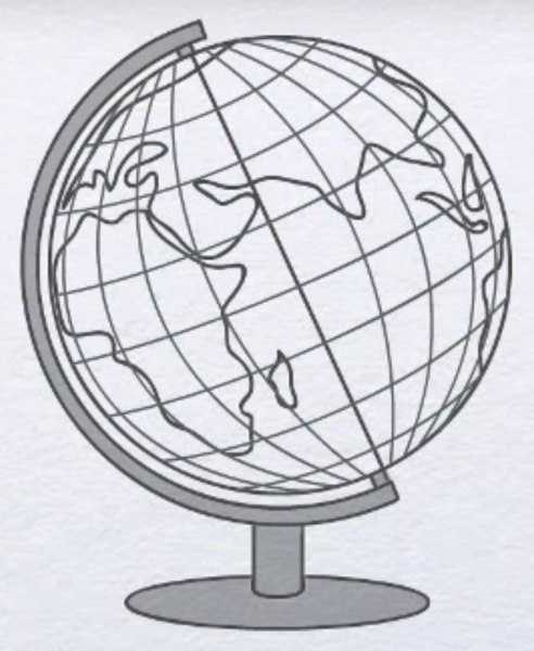 Глобус раскраска
