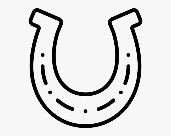 Подкова трафарет для вырезания