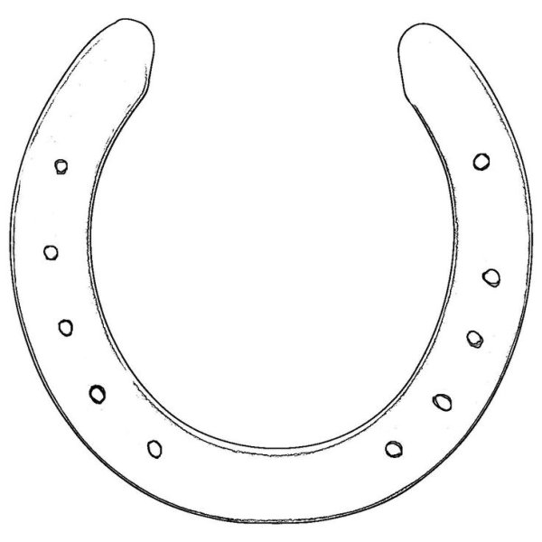 Подкова трафарет