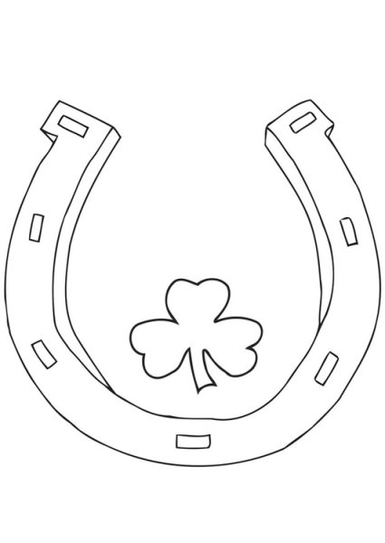 Подкова раскраска