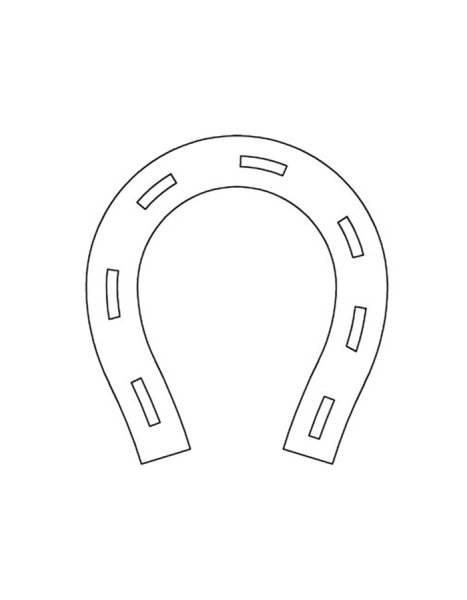 Подкова трафарет для вырезания