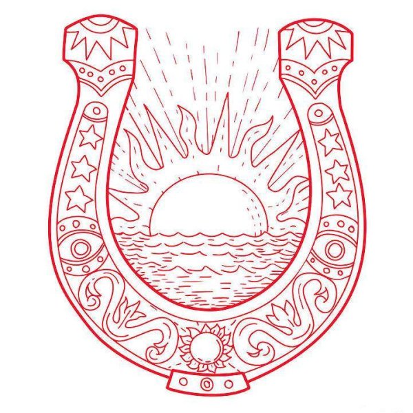 Подкова раскраска