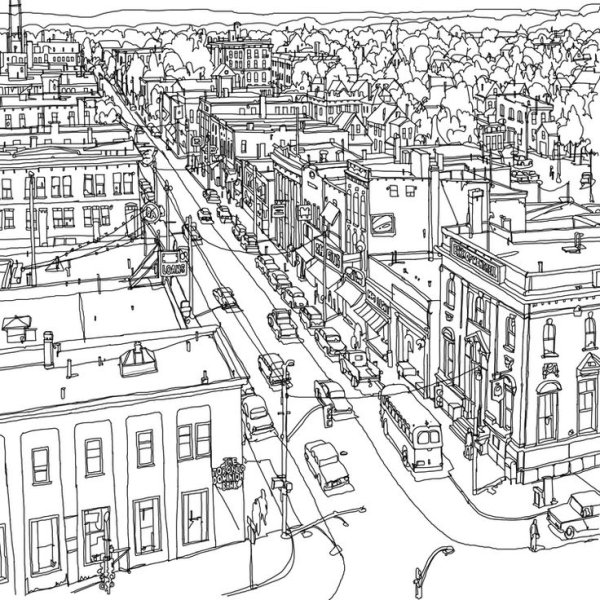 Раскраска город для детей