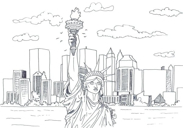 Раскраска антистресс города