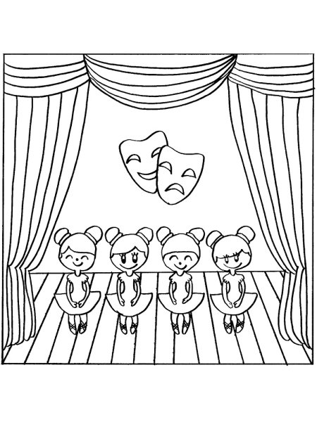 Театр раскраска для детей