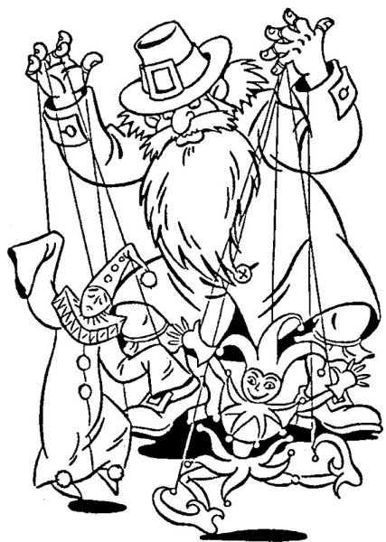 Театр раскраска