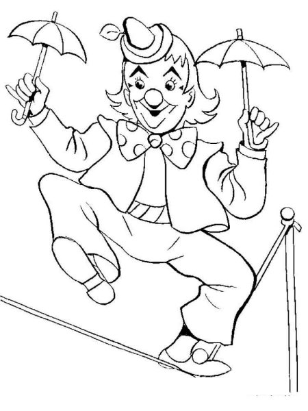 Цирковое представление раскраска