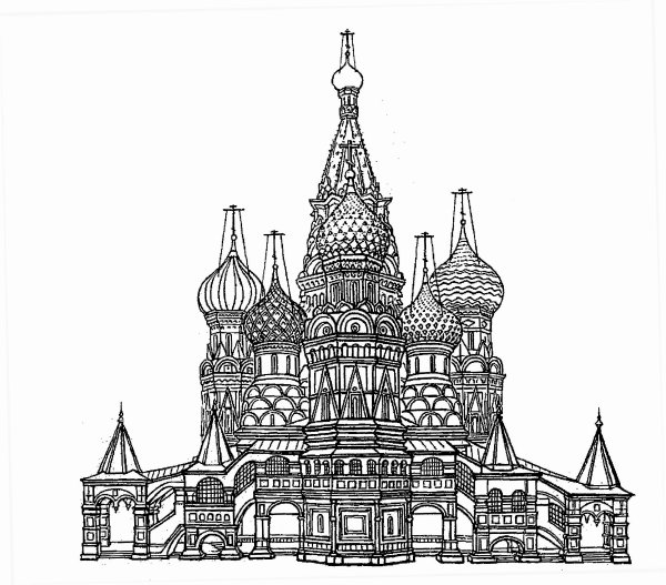 Раскраска город Москва