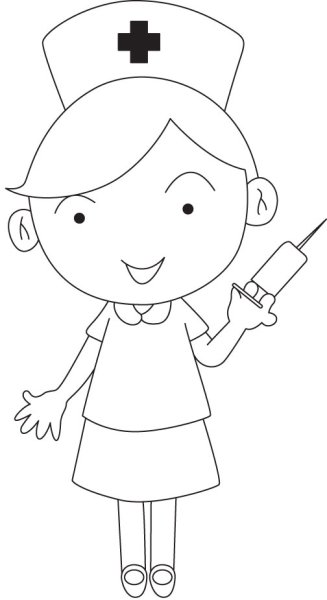 Доктор раскраска для детей
