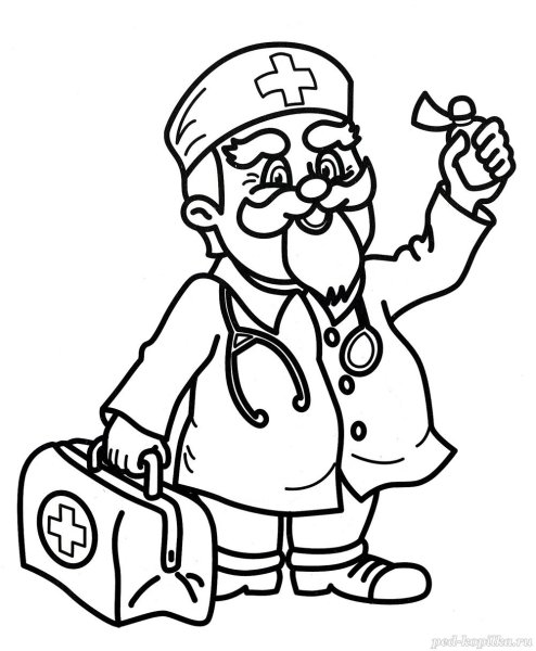Раскраска врач
