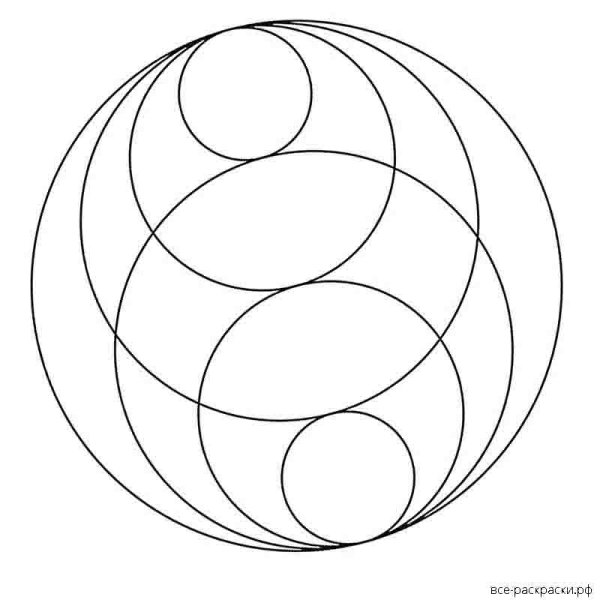 Круг раскраска для детей