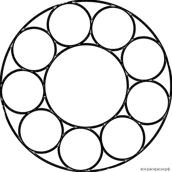 Круг раскраска для детей