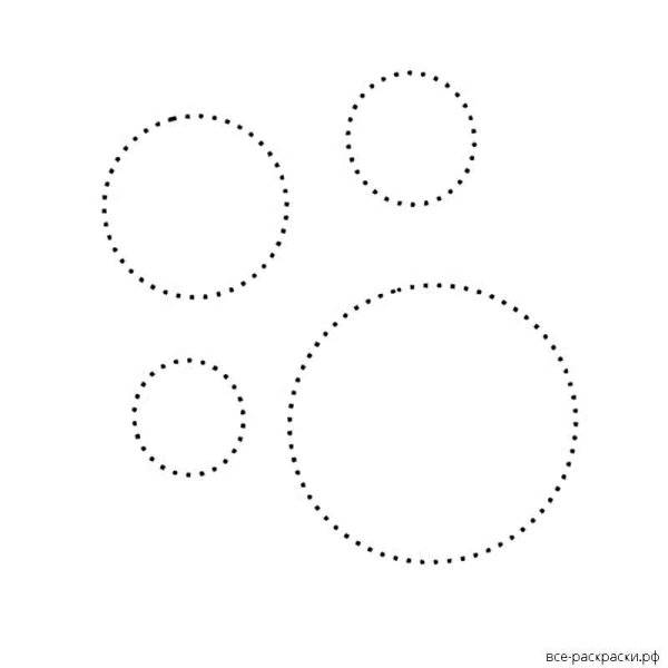 Раскраска по линиям круг