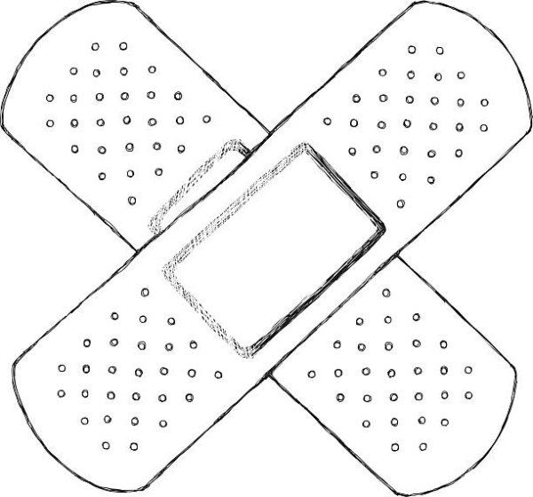Пластырь чёрно белый