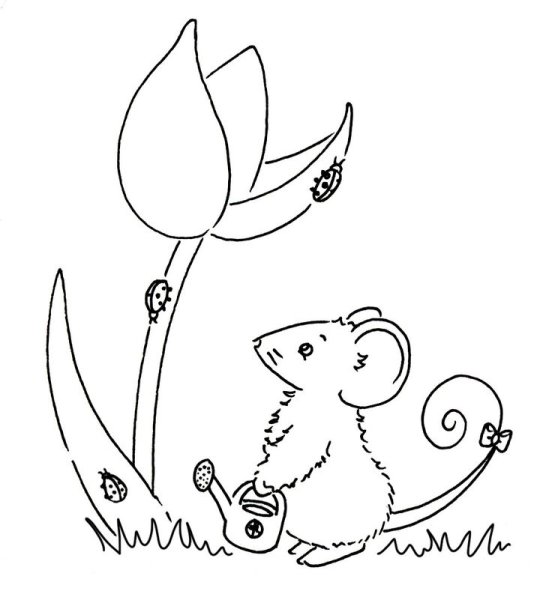 Мышонок пик раскраска для детей