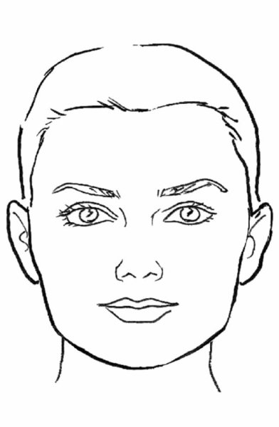 Лицо девушки раскраска