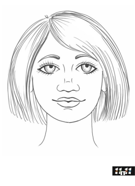 Контур лица для рисования для детей
