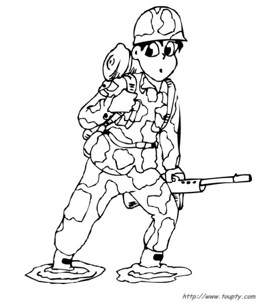 Русский солдат раскраска