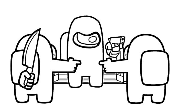 Раскраски амонг АС предатель