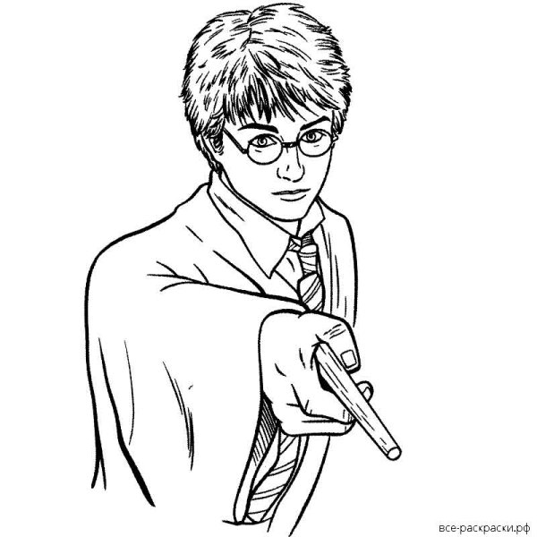 Раскраска Гарри Поттер Полумна