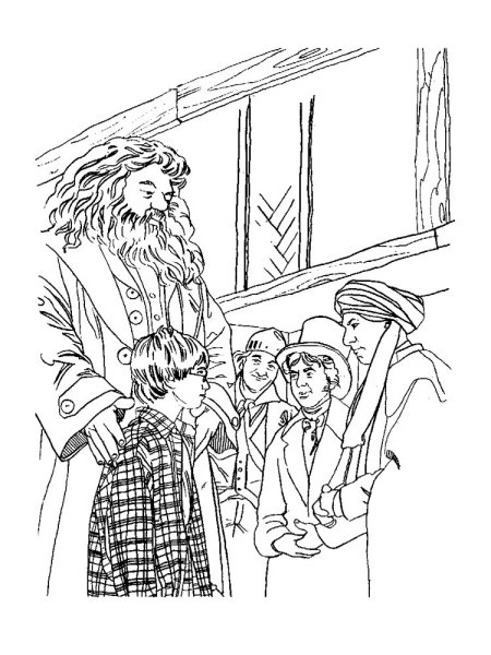 Гарри Поттер рисунок раскраска