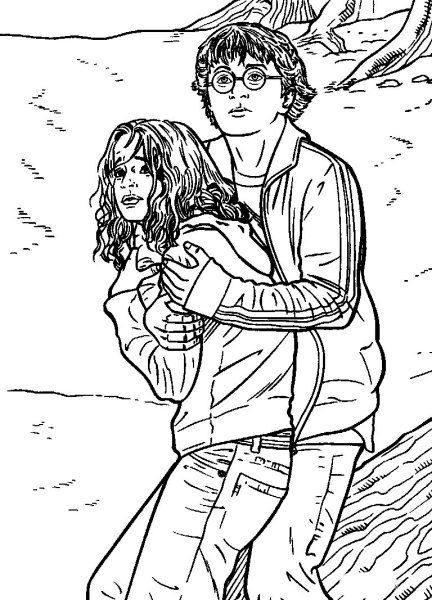 Раскраска Хагрид из Гарри Поттера