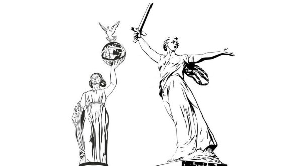 Родина-мать Волгоград трафарет