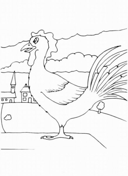 Сказка о золотом петушке раскраска