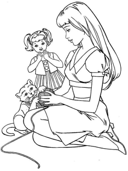 Мама раскраска для детей