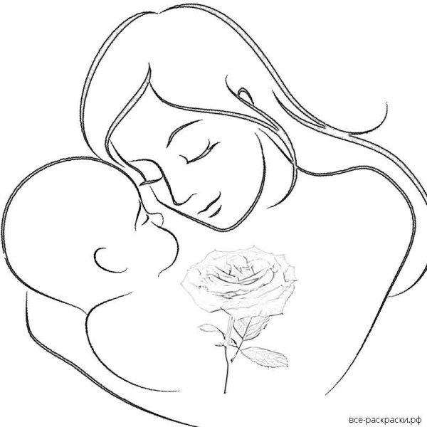 Раскраска мама