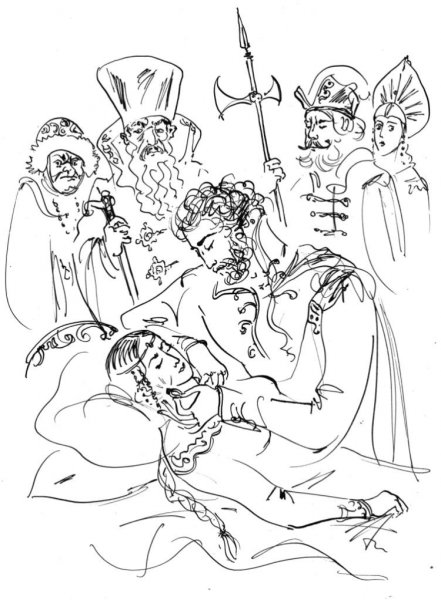 Портрет Черномора раскраска