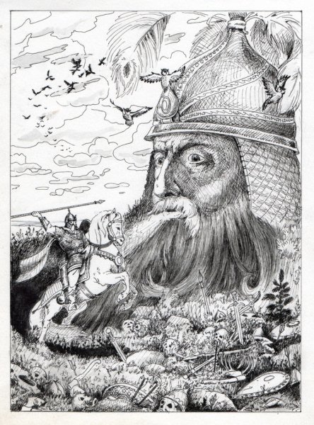 Раскраска Руслан и Людмила Черномор