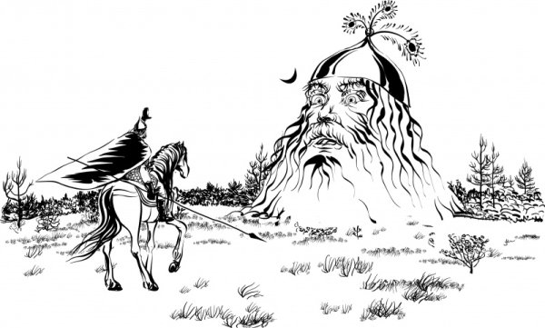 Раскраска Руслан и Людмила Черномор