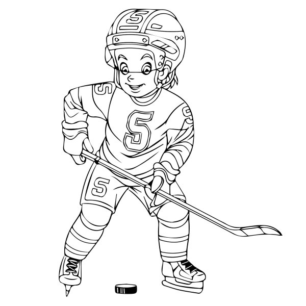 Раскраски хоккей КХЛ вратарь