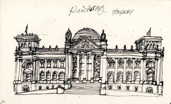 Рейхстаг 1945 рисунок карандаш