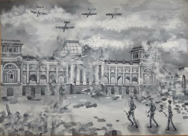 Взятие Рейхстага 1945 рисунок