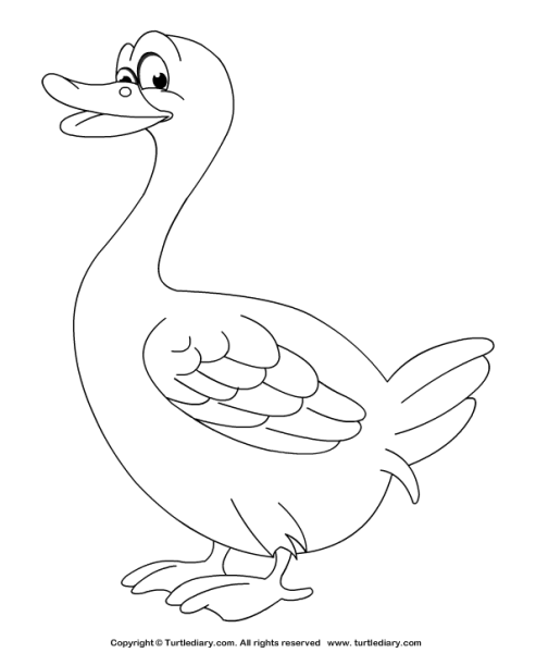 Гусь раскраска
