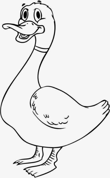 Гусь раскраска